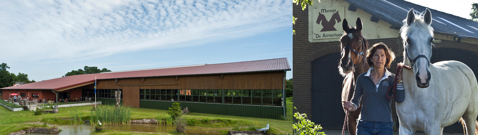 De rijhal en manege van Hippisch Centrum de Achterhoek